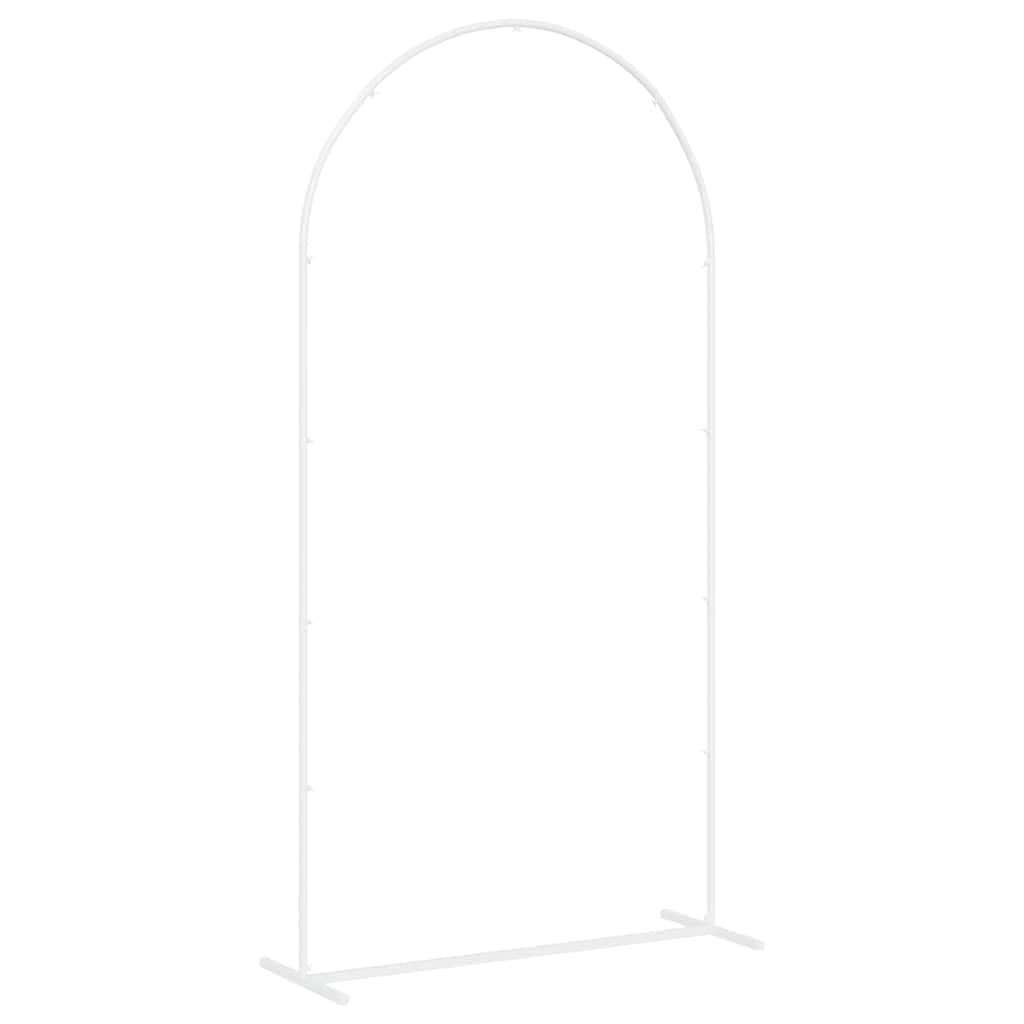 Weißer Hochzeitsbogen aus Stahl 100 x 39 x 200 cm wetterfest für Outdoor-Gartenpartys und Hochzeiten, stabile Rankhilfe, Gartenpavillon, ideal für Blumen, Wein, Efeu und Kletterpflanzen