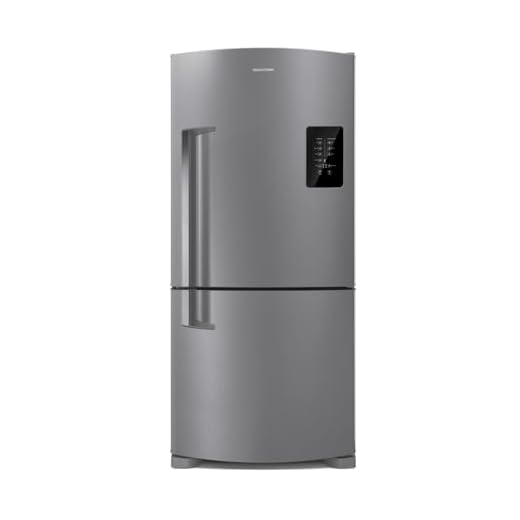 Geladeira Brastemp Frost Free Inverse 588 litros cor Inox com Smart Bar BRE85AK 220V