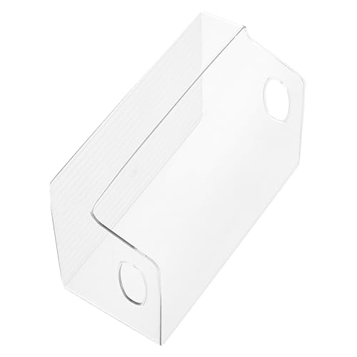 Boîte de rangement transparente en plastique compact avec poignée pour bureau - 2