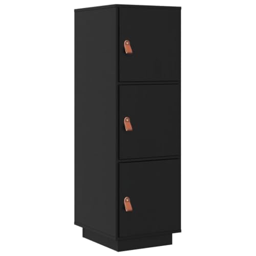 Kangmusi 820171 - Tabla de madera maciza de pino (34 x 40 x 108,5 cm), color negro