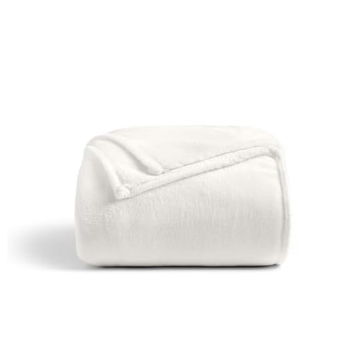 Cosy House Collection Everyday 1500 Series Fleece Blanket - College Dorm Room Essentials - All Season, Stays Fresh & Clean - Soft, Breathable & Skin-Friendly (Twin/Twin XL, White)