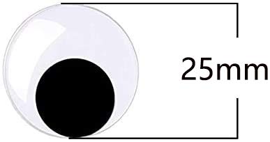 CCINEE 25mm Black Googly Wiggle Eyes 100PCS with Self-Adhesive for DIY Handmade Crafts Decorations