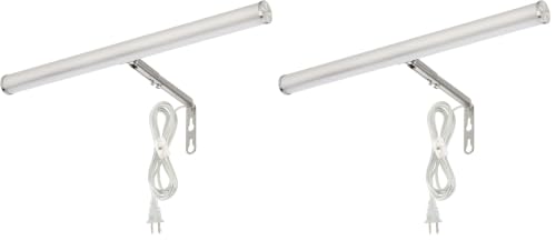 Image of LED Picture Lights for Paintings Plug in, 14 inch 4W Adjustable Art Light Gallery Wall Light for Display Art Work, Brushed Nickel Finish, CRI90+, 3000K Warm White, ETL Listed (Pack of 2)