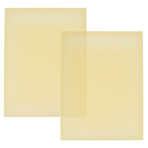 BENECREAT 2 Sheet Hot Melt Resin Sheets, 11.4×8.3 inch Gold Thermal Glue Sheets for Book Binding Repair Hot Melt Binding Machine, 1.3mm Thick