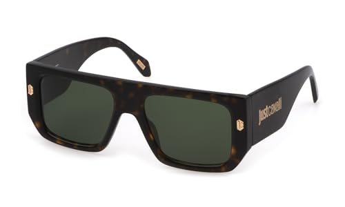 Just Cavalli SJC022 Gafas, Shiny Dark Havana, 56 Unisex Adulto