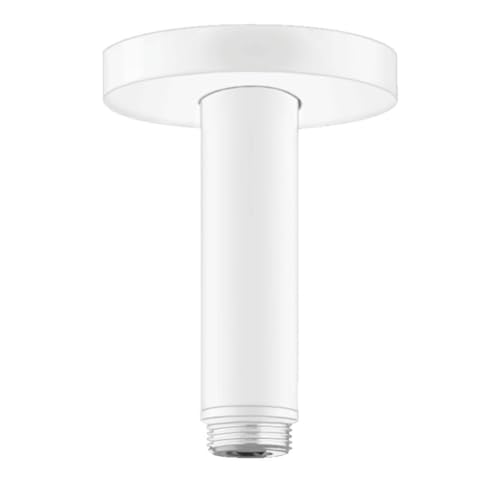 hansgrohe Deckenanschluss S für Regendusche, Anschluss Kopfbrause 10 cm, Mattweiß – Ansicht 1