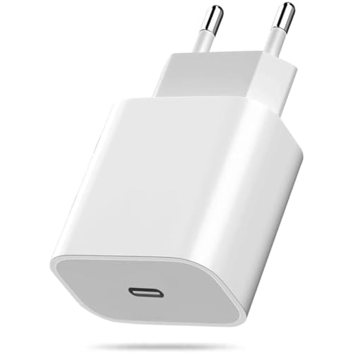 Cargador Carga Rapida para iPhone, Cargador USB C, Certificado MFi Enchufe USB C 25W para iPhone 17/17 Pro/17 Pro Max/16 15 14 13 12 11 Air SE iPad, USBC Carga Rapido Tipo C Cabezal Adaptador Pared