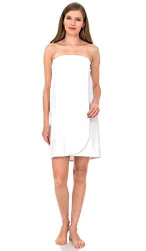 TowelSelections Womens Shower Wrap Adjustable Cotton Terry Cloth Gym Cover Up with Snaps3