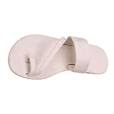 ZTFYKLIN Chanclas Antideslizantes Para Suelo Mojado Sandalias De Verano Mujer, Informales, Con Punta Grande Zapatillas Estar Por (White, 37) Mujer Blancas Hawaianas Piscina Planas Plantilla Gel