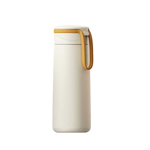 Termos Taza Traza de viaje Doble pared frascos de acero inoxidable 350 ml Copa de automóvil Té Té Termal Botella termal (blanco)