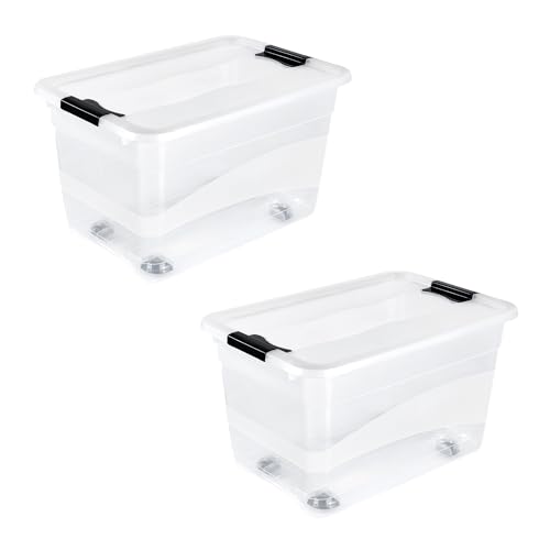keeeper Set 2X Konrad avec roulettes 52L pour optimiser votre rangement