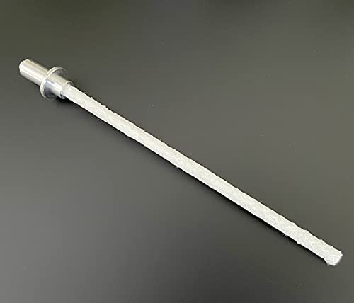 Firefly 12-Inch Wine Bottle Oil Wick - 3/8-Inch Fiberglass Wick & Aluminum Finish Wick Holder for DIY Tiki Torches and Oil Lamps Made in The USA - Thumbnail 3