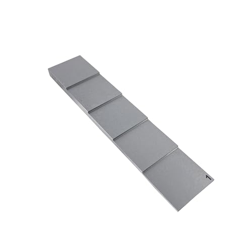 Bloque de calibración ultrasónico de 5 pasos 1mm a 5mm acero 1018 para medidor de espesor ultrasónico miniatura 1