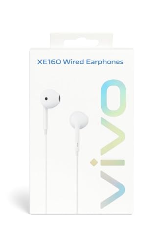 Image of VIVO XE160 Wired Earphones with Mic | Deep Bass | 3.5mm Jack Stereo Sound | in-Ear Headphones for All Smartphones, Tablets, Laptops & Computers (White)