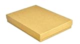 10 Pack Cotton Filled Kraft Color Jewelry Gift and Retail Boxes 5.25 X 3.75 X 1 Inch Size