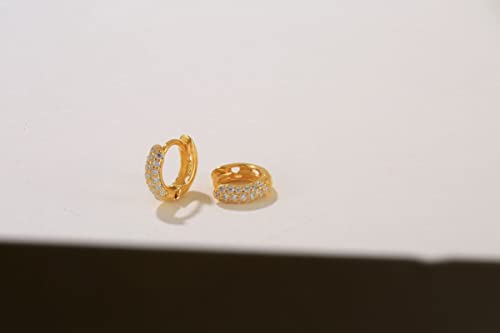 Zircone blanche boucles d'oreilles tige argent cadeau - 2