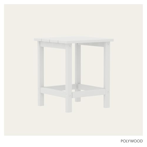 Image of POLYWOOD Long Island 18 inch Side Table, White
