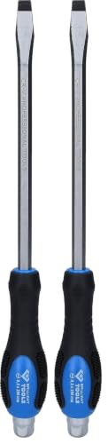 BRILLIANT TOOLS Schraubendreher mit Schlagkappe 9,5x200mm, Schlitz BT034806 Tournevis avec Capuchon de Frappe 9,5 x 200 mm, Fente [Powered by KS Tools ] (Lot de 2)
