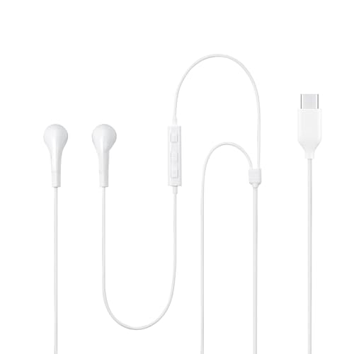 Image of Original Type C Earphone Compatible with Samsung S24 Headphones with Microphone Noise Isolation Stereo Wired Earphones for Samsung Galaxy S22 S23 Ultra Pixel 7a, iPhone 15 to 16 Series