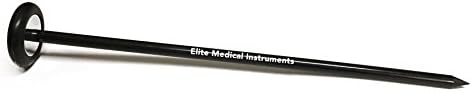 Elite Medical Instruments EMI Deluxe Queen Square Neurological Reflex Hammer (EIH-781 BLACK) with pointed tip for superficial responses