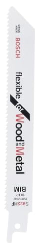 Bosch Professional Coffret de 100 lame de scie sabre S 922 HF Flexible for Wood and Metal (longueur 150 mm, accessoires pour scie sabre)