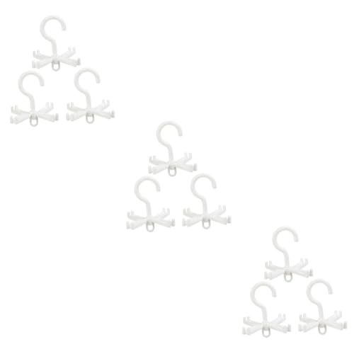 Ciieeo 3sets Rotatable Item Rack Multi Purpose Hanger for Clothes Scarves Handbags Space Saving Laundry Drying Rack Design for Home Organization 3pcs*3