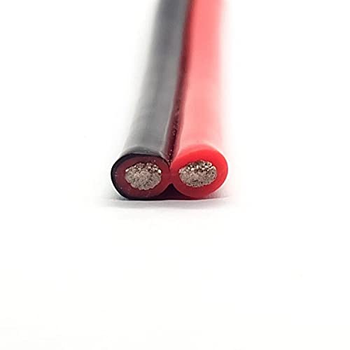 Cable de Cobre de 2/5/10 Metros, 2 Pines, Cable de electrones 26 24 22 20 18 16 14 12 10 8 AWG, Goma de Silicona, lámpara LED Suave, Cable de extensión de iluminación, Negro y Rojo