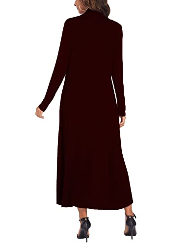 Image of Bluetime Women Floor Length Open Front Cardigan