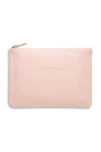 Estella Bartlett Vegan Leather Pouch – Blush Zip Makeup & Accessories Bag for Women, Travel Cosmetic Case, Everyday Organiser, Gift for Her