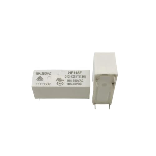 1 bobina HF118F-012-1ZS1T (136) de 5 pines, 10 A, 250 V CA, 12 V CC