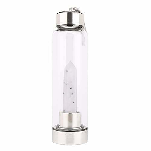 Bouteille d'eau infusée de gemmes pour yoga et méditation quartz opale