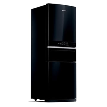 Geladeira Brastemp Inverse 3 Frost Free 419 litros cor Preta com Freeze Control Pro BRY59CE 220V