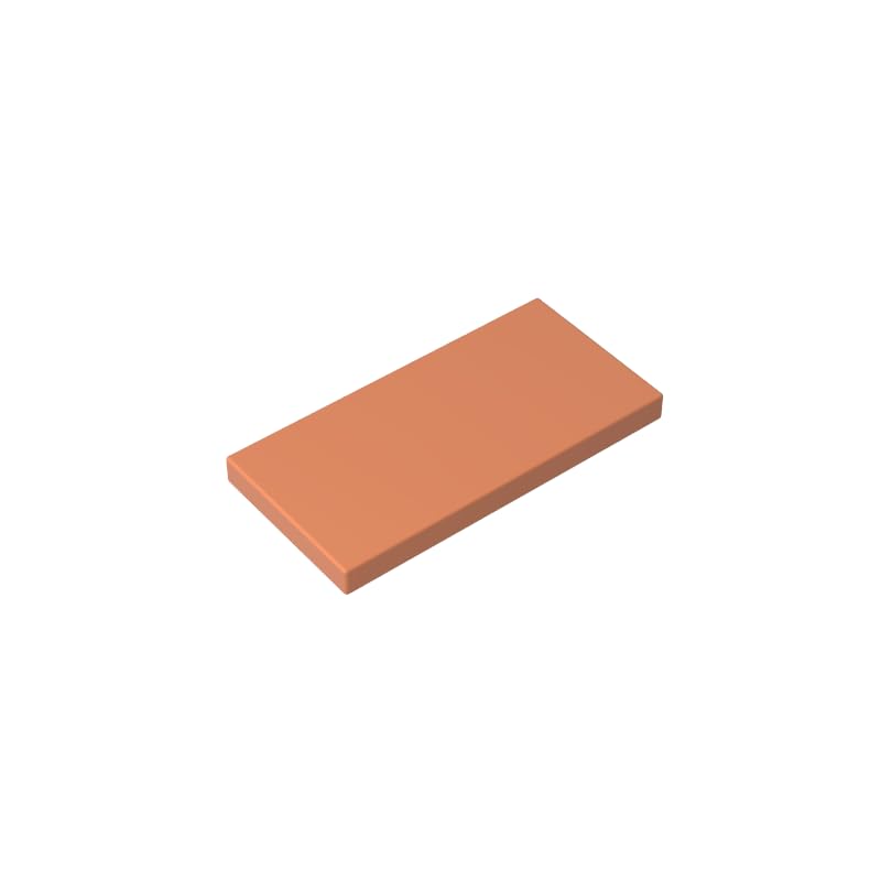 XYEIUGO Gobricks 87079 Foundation Plate Tile 2x4 with Groove 50 Pieces GDS-614 Building Blocks Color:Nougat