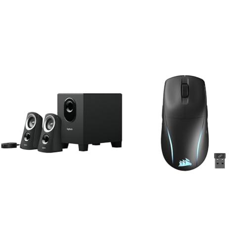 Logitech Z313 Système audio anti-grésillement et Corsair M75 Wireless RGB Souris fluide