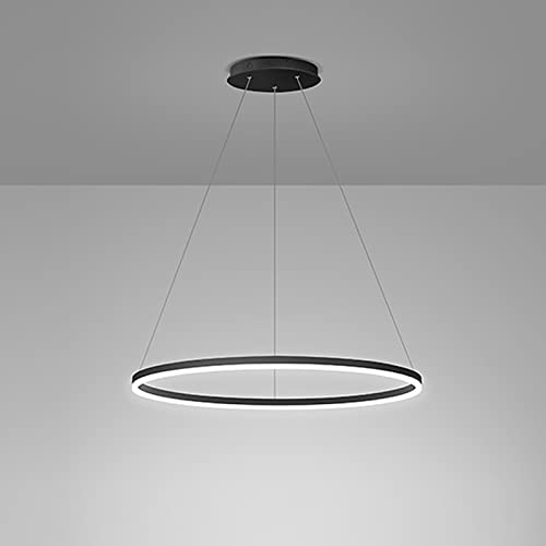 Lampes suspendues d'exception CFWSHJ Nordic Circle avec anneau lumineux pour salon