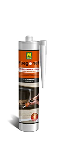 FUEGO NET Fuegonet 231194 Masilla Refractaria, Negro, 3 x 5 x 23 cm Cover