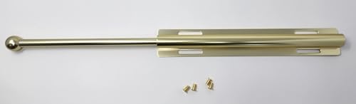 12-Inch Long Expendable and Reversible Pullout Closet Wardrobe Valet Rod with Installation screws (Polished Brass) - Thumbnail 3