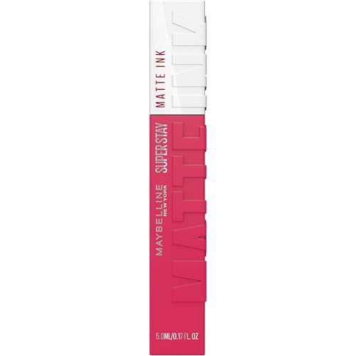 Maybelline New York, SuperStay Matte Ink, Pintalabios Mate de Larga Duración, Tono 150 - Path Finder, Fucsia Osucro