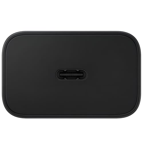 Image of 25W GaN Type-C Charger for Samsung Galaxy F05, A35, M35, F35, M15, F15, A15, A14, M14, F14, A34, M34, F34, S24 Ultra, S23, S23 FE, S21 FE 5G, Z Fold /Flip 6 /5 /4 /3 | Super Fast 25W USB-C Adapter | Black