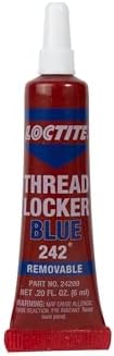 Loctite Threadlocker Blue 242 - Removable Thread Lock Glue for Nuts, Bolts, & Fasteners, Medium Strength Screw Glue to Prevent Loosening & Corrosion - 6 ml, 1 Pack - 1