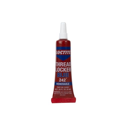 Image of Loctite Threadlocker Blue 242 - Removable Thread Lock Glue for Nuts, Bolts, & Fasteners, Medium Strength Screw Glue to Prevent Loosening & Corrosion - 6 ml, 1 Pack