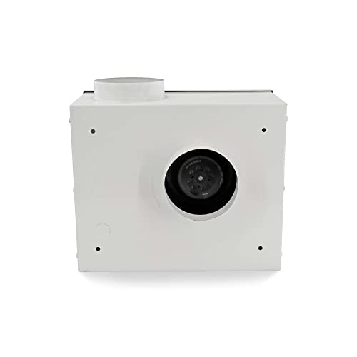 Image of Festa AMG Patriot Radon Fan - Quiet and Energy Efficient 195 CFM Radon Mitigation System Inline Fan - 4 inch Electric Waterproof Inline Duct - Powder-coated steel - White