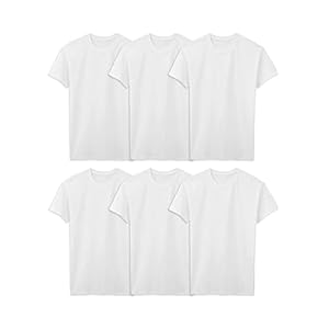 Fruit of the Loom – Camisetas interiores de manga corta y cuello redondo para hombre, absorben la humedad, sin etiquetas, XL, alto