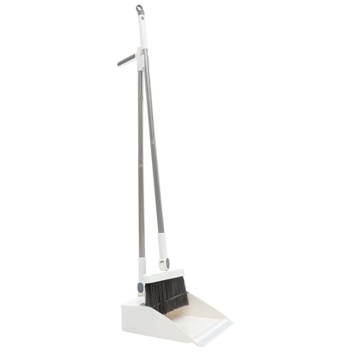 iplusmile 室内外兼用 軽量ほうきと塵取り 家用掃除用品 玄関 ガレージ対応 細部清掃に便利なブラシ付き