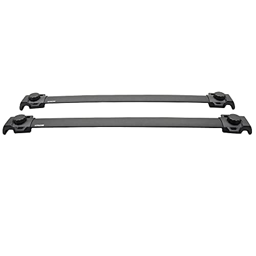 Cross Bars Compatible With 2007-2017 Jeep Patriot, Factory Style Aluminum Roof Top Bar Luggage Carrier By Ikon Motorsports, 2008 2009 2010 2011 2012 2013 2014 2015 2016 #TOP3