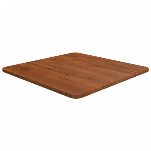 vidaXL - Solid Oak Wood Square Table Top 50x50cm - Dark Brown, ic, Versatile for Dining, Coffee, Side, & Console Tables