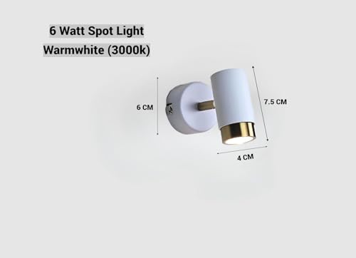 Image of FILLISKA Aluminium 6 Watt LED Surface /Spot Light, Shockproof Alluminium Body & Antiglare Diffuser,Warmwhite Light