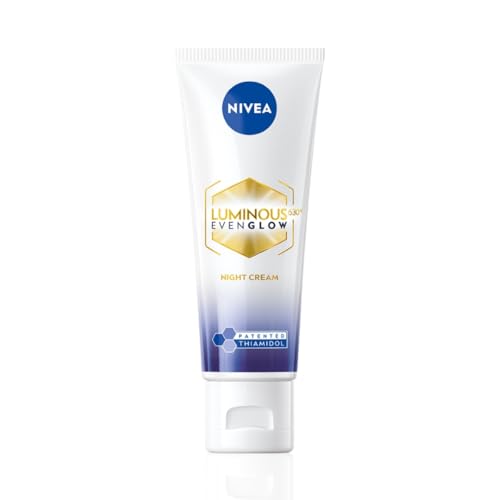 NIVEA Luminous Even Glow Night Creams & Moisturisers with Thiamidol and Hyaluronic Acid for Dark Spots Reduction and Deep Moisturization, Even skin tone, Reduces Fine Line, Wrinkles and dullness| 40ml