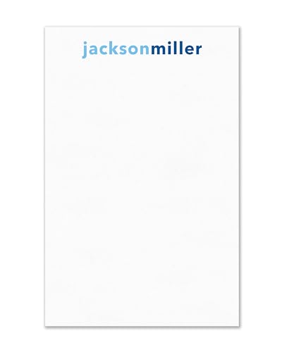Personalized Notepad for Boys with Name in Blue Tones