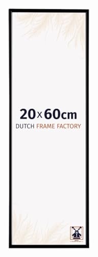 Dutch Frame Factory - Marco de foto 20x60 cm - Negro Mate - Marco de fotos fabricado Plástico en cristal acrílico antirreflectante - Marco 20x60 cm - Easy